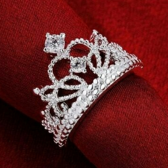 Woman 925 silver plated Princess crown 👸 - Picture 1 of 2